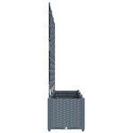 vidaXL Jardinière de jardin avec treillis 3 Pièces gris clair 120x40x143 cm