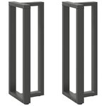 vidaXL Pieds de table de bar en forme de T  2 pièces  anthracite  40 x 35 x (110-111) cm  acier