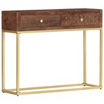 vidaXL Table console 90 x 30 x 75 cm Bois de manguier massif