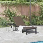 vidaXL Transat 1-personne Marron 206 x 62.5 x 74 cm polyrotin