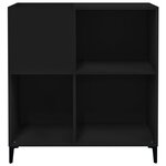 vidaXL Armoire à disques noir 84 5x38x89 cm bois d'ingénierie