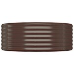 vidaXL Lit surélevé de jardin Acier enduit de poudre marron
