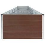 vidaXL Lit surélevé de jardin Acier galvanisé 600x80x45 cm Marron