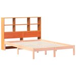 vidaXL Tête de lit avec rangement cire marron 120cm bois massif de pin