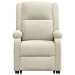 vidaXL Fauteuil de massage Crème Velours