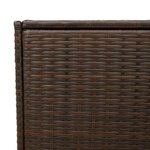 vidaXL Boîte de rangement de jardin et roues marron 283L poly rotin