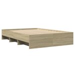 vidaXL Cadre de lit sans matelas chêne sonoma 135x190 cm