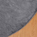 vidaXL Tapis en fausse Tafalla Anthracite Ø 120 cm Polyester