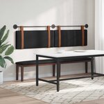 vidaXL Tête de lit suspendue Noir PU antique