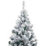 vidaXL Sapin de Noël artificiel avec neige floquée Vert 400 cm PVC