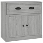 vidaXL Buffets 2 Pièces sonoma gris bois d'ingénierie