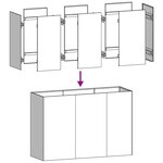 vidaXL Jardinière 120x40x80 cm acier inoxydable