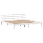 vidaXL Cadre de lit avec tête de lit sans matelas blanc 180x200 cm