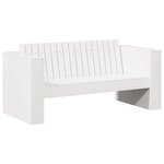 vidaXL Canapé de jardin Blanc 134 x 60 x 62 cm Bois massif en pin
