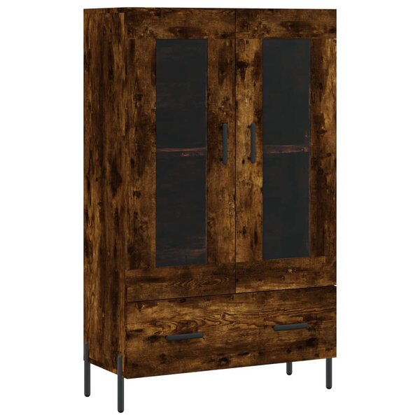 vidaXL Buffet haut chêne fumé 69 5x31x115 cm bois d'ingénierie