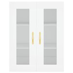 vidaXL Buffet haut Blanc 69 5x34x180 cm Bois d'ingénierie