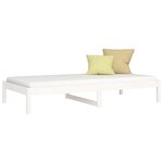 vidaXL Lit de jour sans matelas blanc 80x200 cm bois de pin massif
