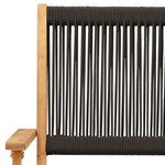 vidaXL Chaises de jardin pliantes lot de 4 noir bois d'acacia massif