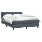 vidaXL Sommier à lattes de lit et matelas gris foncé 140x220cm velours