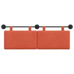 vidaXL Tête de lit suspendue Rouge orange Tissu en velours côtelé