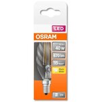 Osram ampoule led flamme torsadée clair filament 4w=40 e14 chaud