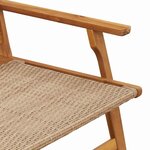 vidaXL Mobilier de jardin Beige 122 x 78 x 73cm Bois d'acacia massif