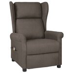 vidaXL Fauteuil de massage Marron Tissu