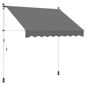 vidaXL Auvent rétractable manuel Gris clair 400 cm