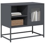 vidaXL Meuble TV anthracite 68x39x60 5 cm acier