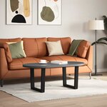 vidaXL Pieds de table basse en forme de V  2 pièces  noir  60 x (42-43 3) cm  acier