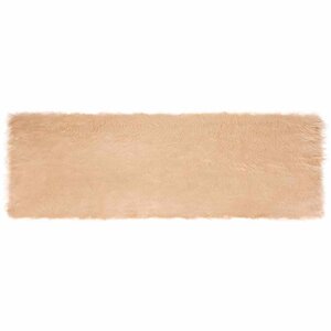 vidaXL Tapis en Peau de Mouton Synthétique Beige 80 x 250 cm Polyester