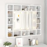 vidaXL Armoire de miroir avec LED Blanc 91x15x76 5 cm