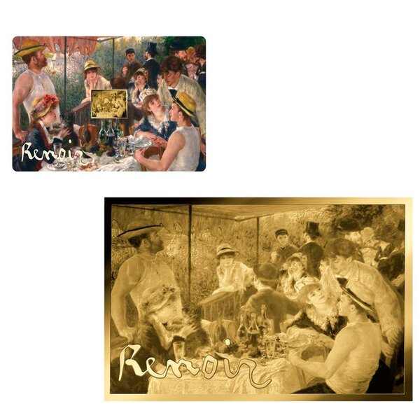 Pièce de monnaie en Or 3000 Francs g 0.031 (1/1000 oz) Millésime Gold Gift LUNCHEON OF THE BOATING PARTY