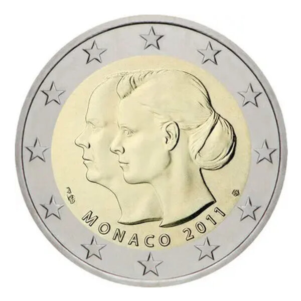 2 euros commémorative Monaco 2011 - Mariage Princier.