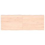 vidaXL Dessus de table bois massif non traité bordure assortie