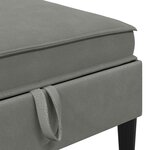 vidaXL Pouf avec Rangement Gris foncé Velours