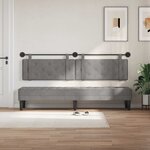 vidaXL Tête de lit suspendue Gris clair Velours