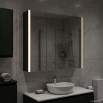 vidaXL Armoire Miroir de Salle de Bain Chêne noir 73.5 x 15.5 x 70 cm