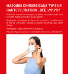 Boîte de 50 Masques chirurgicaux Type IIR fabriqués en France