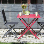 Table pliante en aluminium lorita 70cm rouge