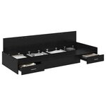 vidaXL Cadre de lit Chêne noir 90 x 200 cm Bois d'ingénierie