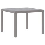 vidaXL Ensemble de salle à manger de jardin 3 pièces avec coussins en poly rattan gris clair