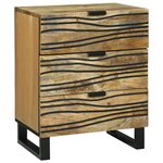 vidaXL Chevet - Dimensions : 50x33x60 cm en bois de manguier massif.