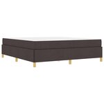 vidaXL Cadre de lit avec matelas Marron foncé 180 x 200 cm tissu