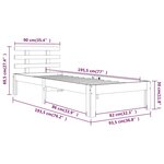 vidaXL Cadre de lit sans matelas 90x190 cm