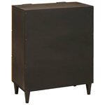 vidaXL Buffet Noir et or 60 x 33 x 75 cm bois de manguier massif