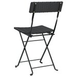 vidaXL Chaises de bistrot pliantes lot de 4 Noir Résine tressée acier