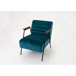 Fauteuil cosy en velours hutch