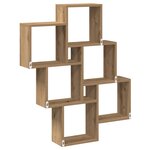 vidaXL Étagère murale sous forme de cube chêne artisanal 78x15x93 cm