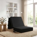vidaXL Canapé-lit pliable 75 x 63 x 45 cm Noir